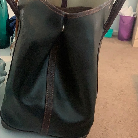 Hermes Garden Party Amazonia Leather Tote blk/brn with dust bag included - Picture 10 of 14